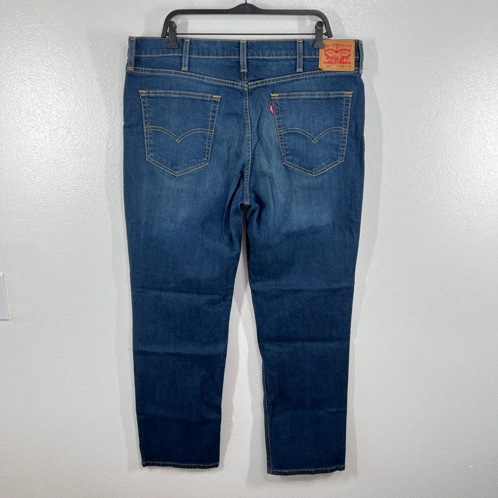 Levi's 514‎ Men's Straight Fit Jeans Blue Wash Stretch Denim W40 X L32 Fit 30